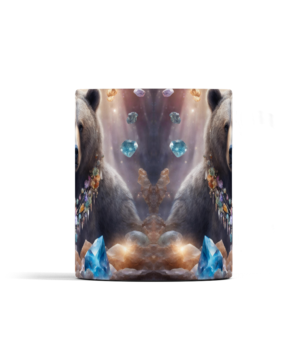 Grizzly Bear and Gemstones Mug