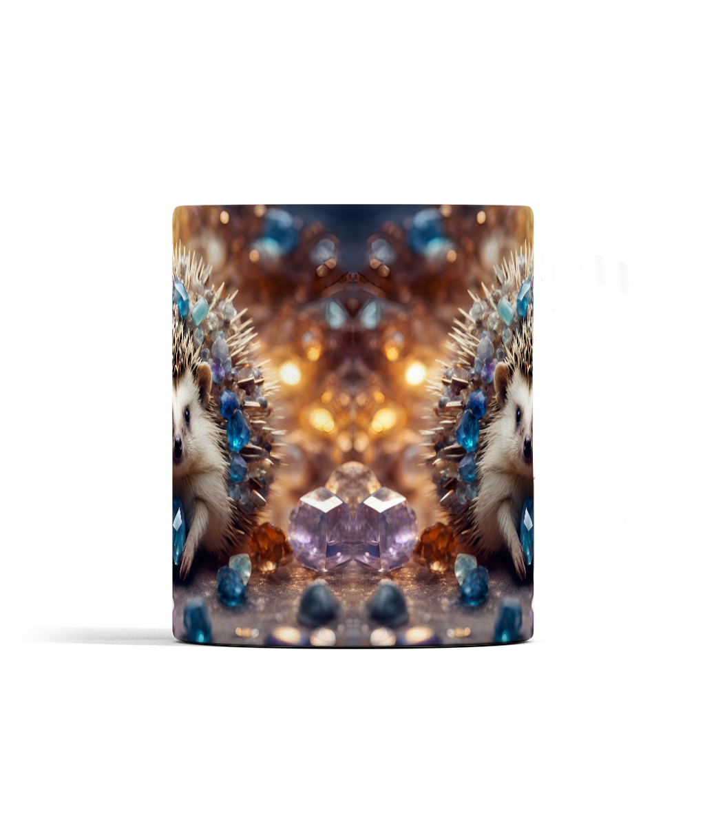 Hedgehog and Gemstones Mug