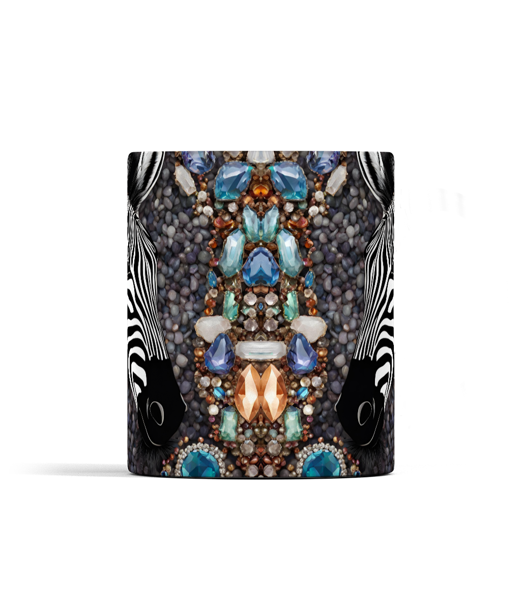 Zebra and Gemstones Mug