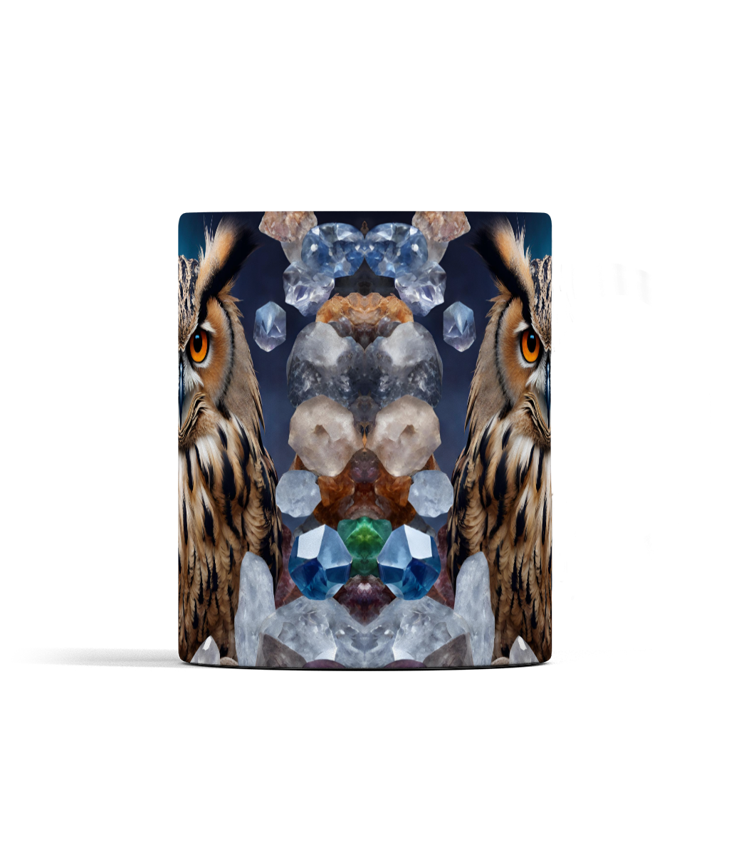 Owl and Gemstones Mug