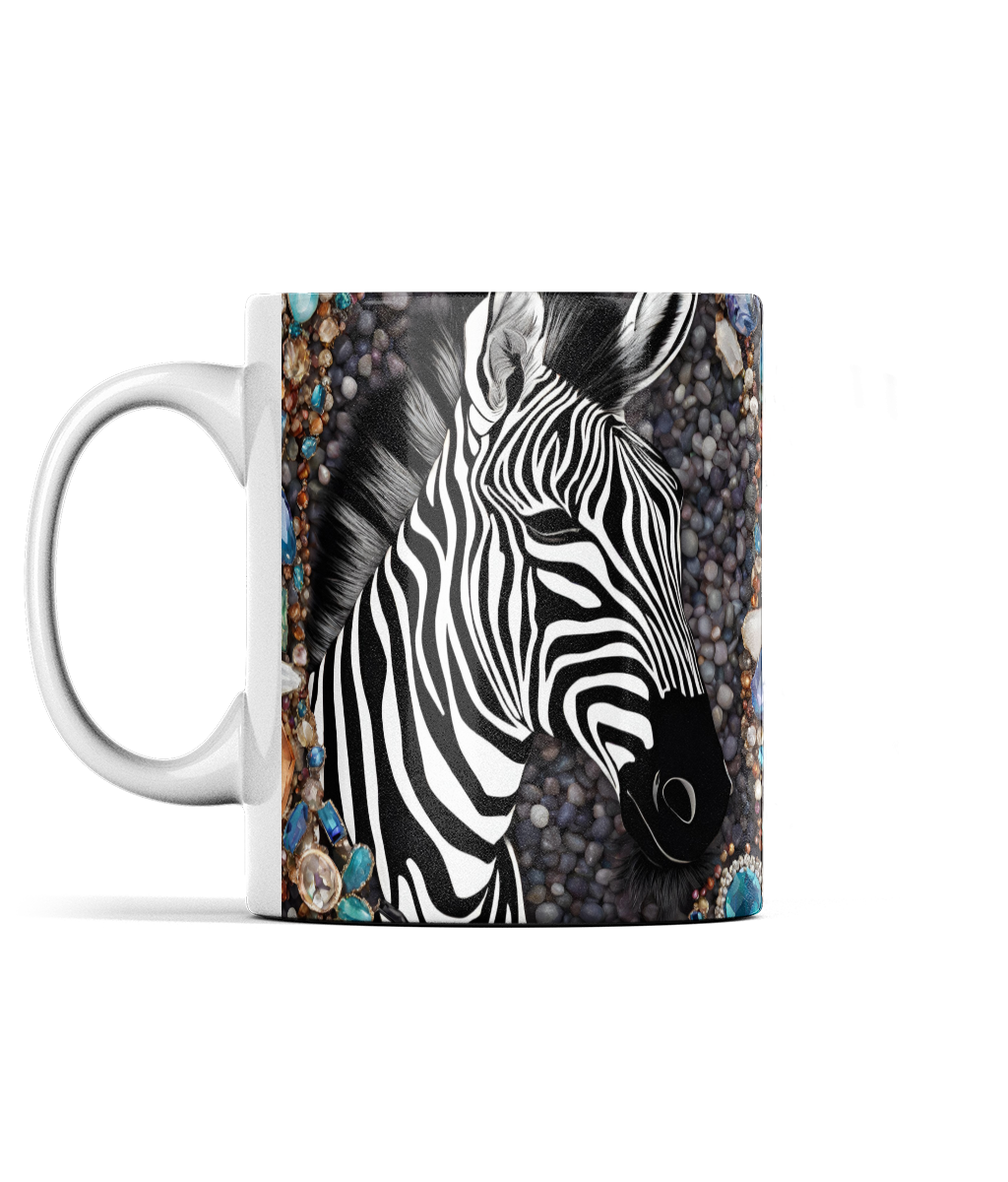 Zebra and Gemstones Mug