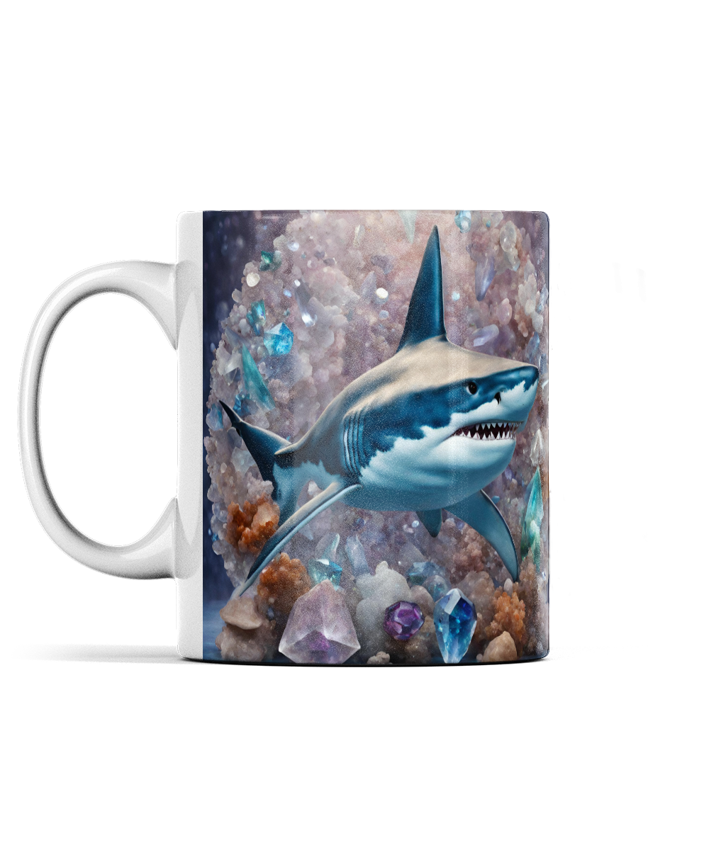 Shark and Gemstones Mug
