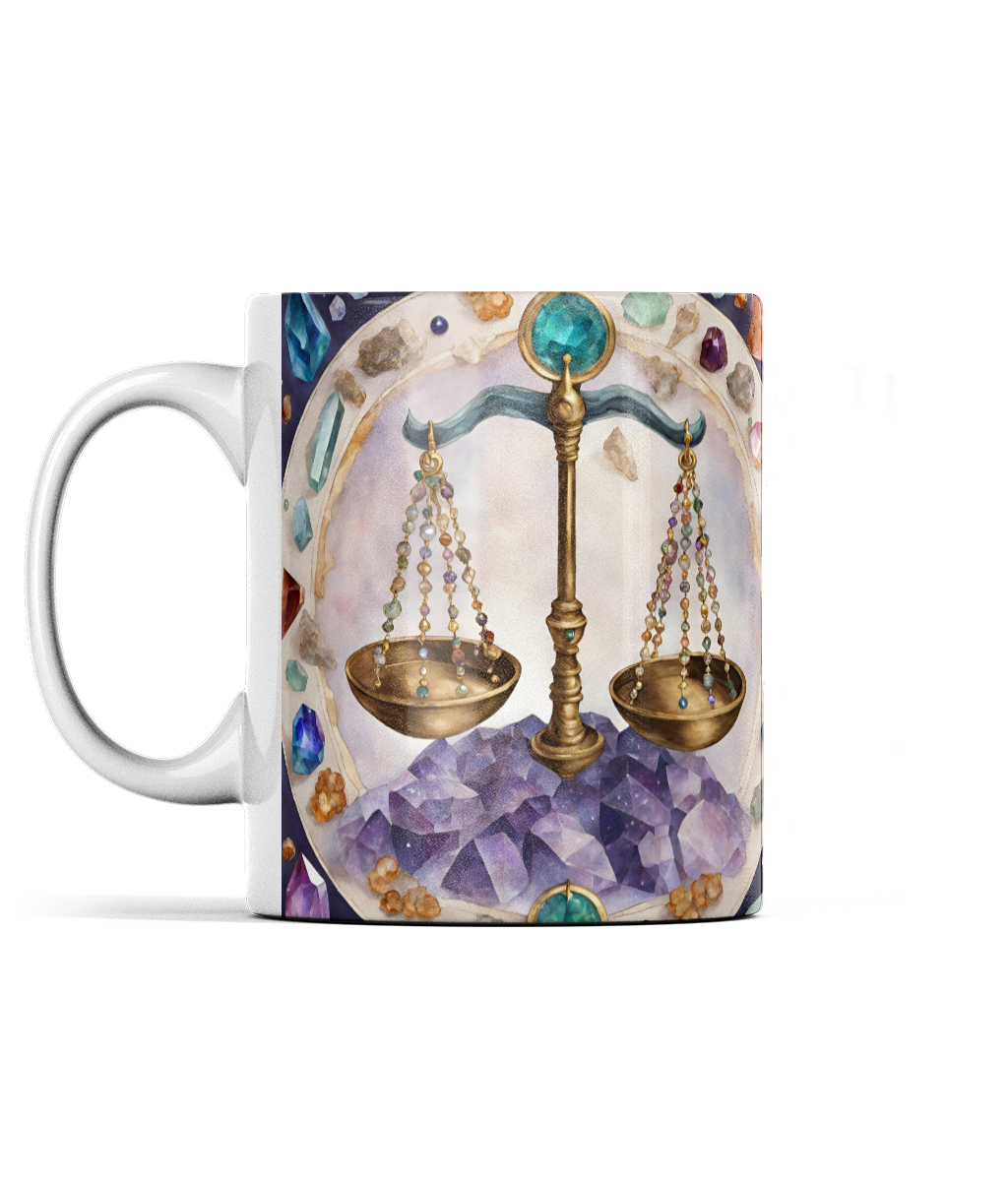 Libra and Gemstones Mug
