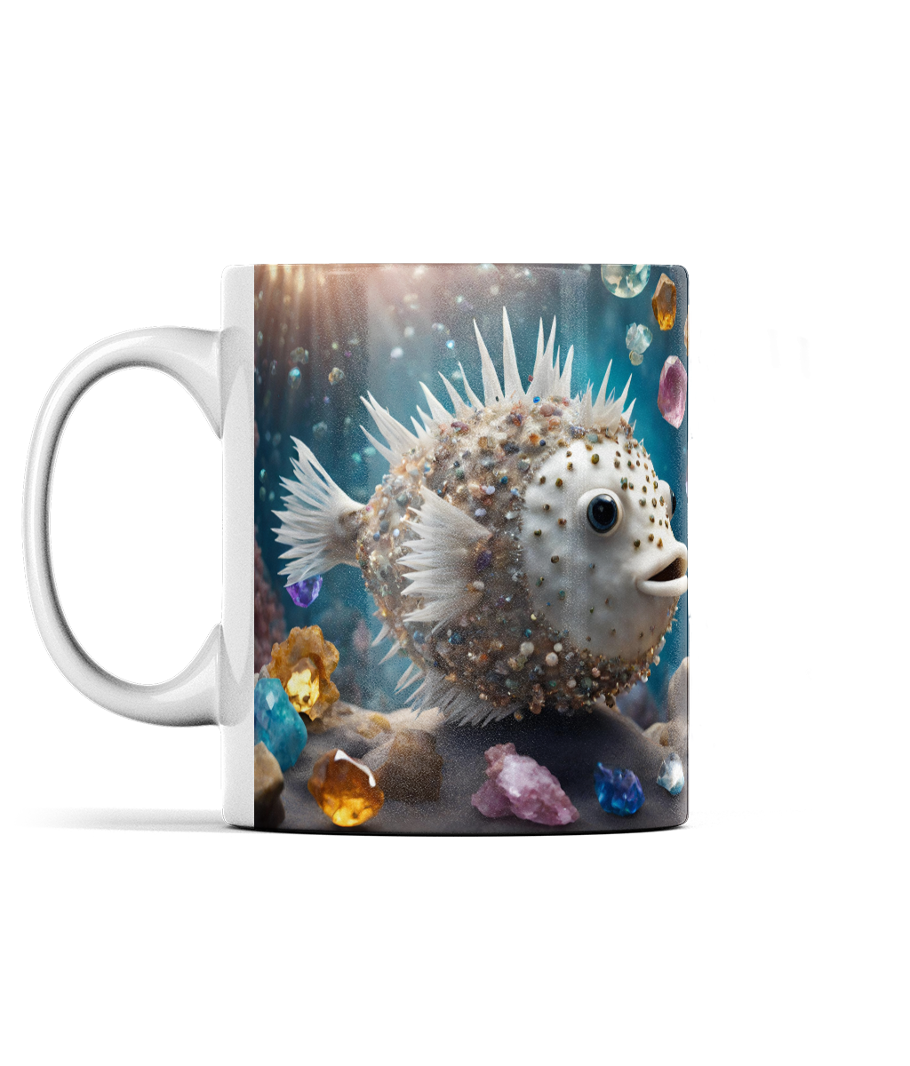 Puffer Fish and Gemstones Mug