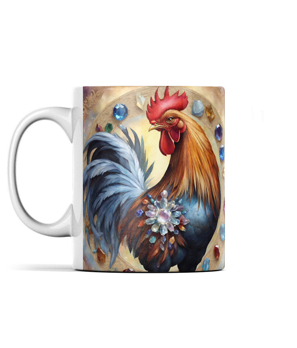 Year of the Rooster and Gemstones Mug