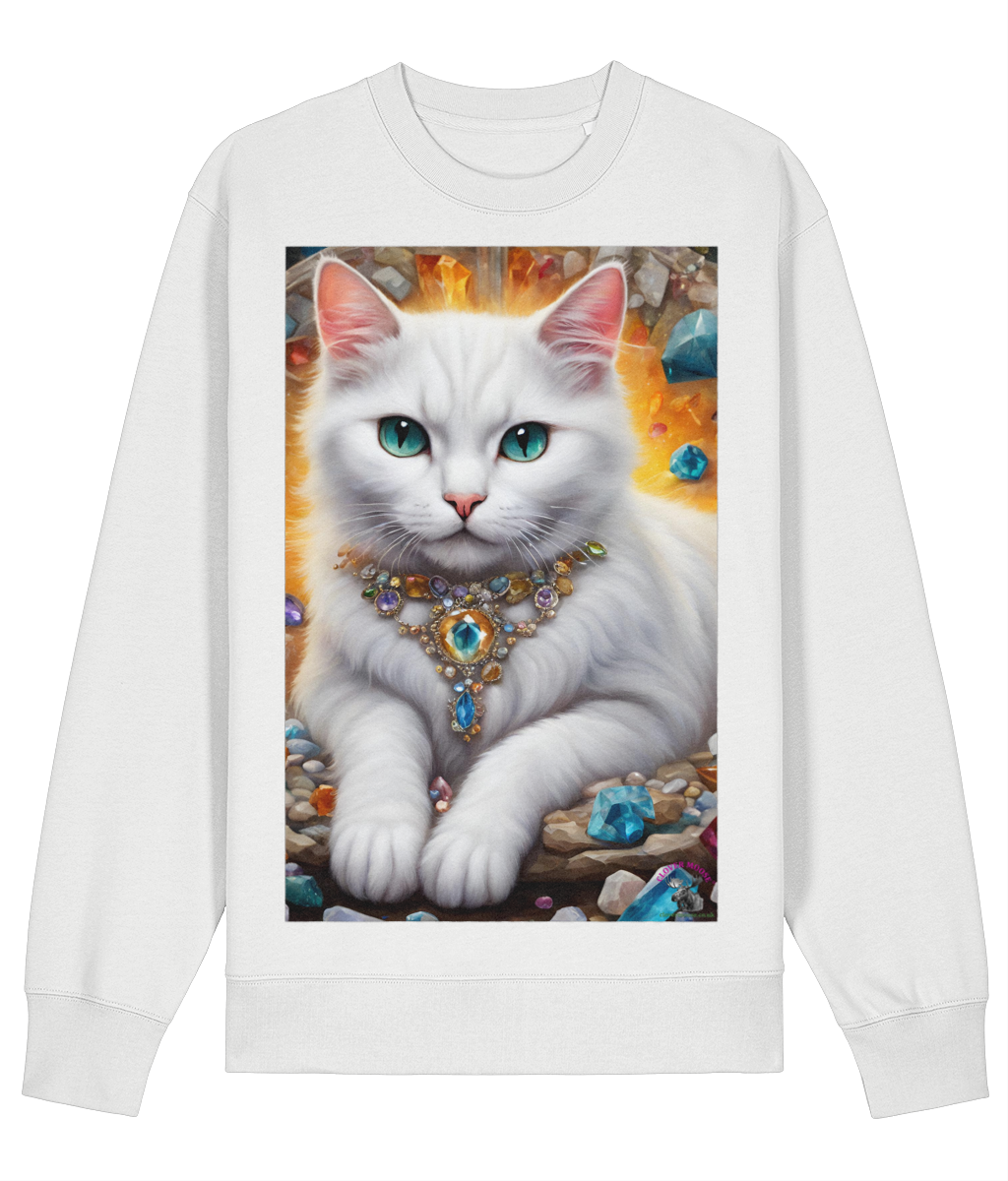 Crystal White Cat Sweatshirt