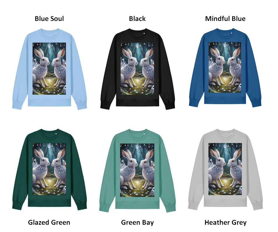 Crystal Hare Pair Sweatshirt