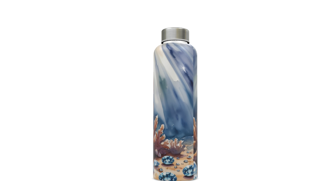 Magnificent Seahorses Glass Water Bottle