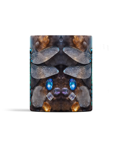 Dragonfly and Gemstones Mug
