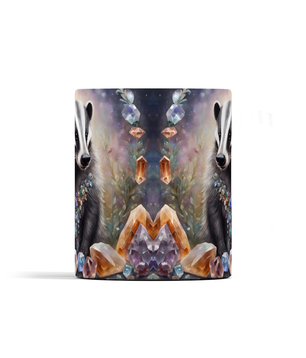 Racoon and Gemstones Mug