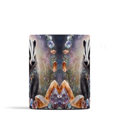Racoon and Gemstones Mug