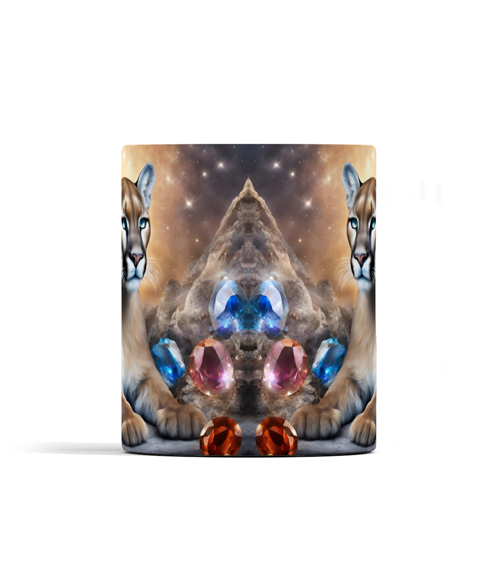 Puma and Gemstones Mug