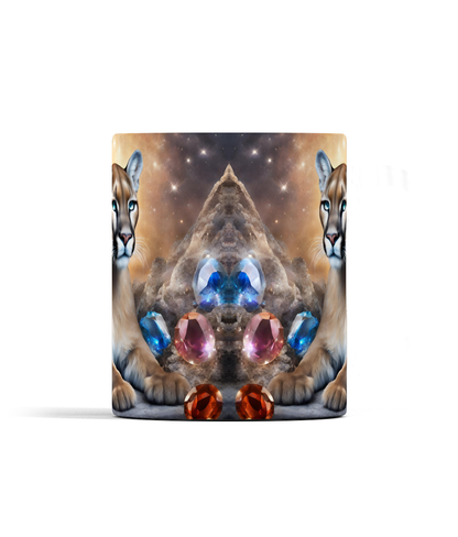 Puma and Gemstones Mug