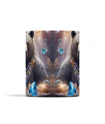 Grizzly Bear and Gemstones Mug