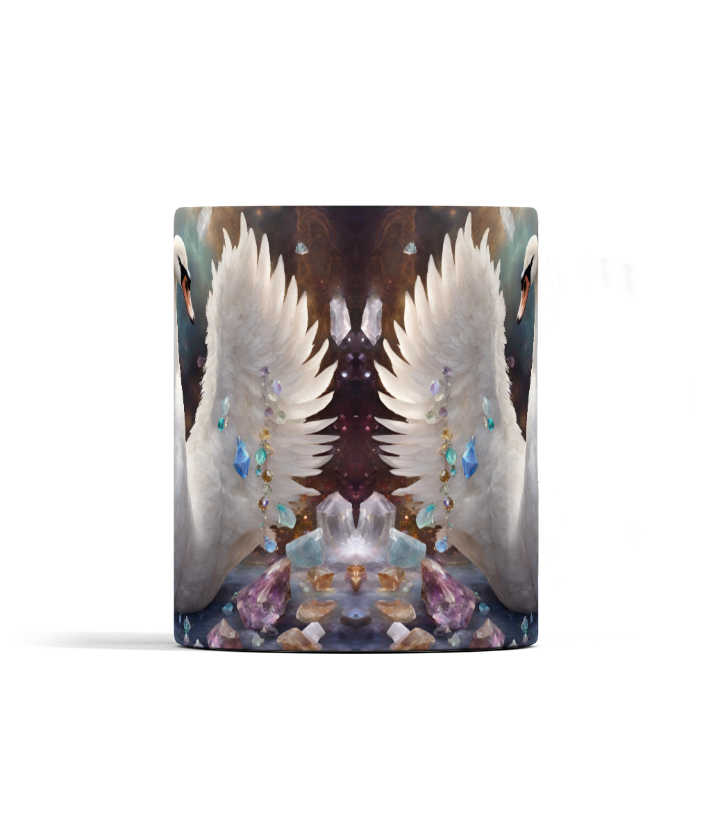 Swan and Gemstones Mug