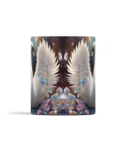 Swan and Gemstones Mug