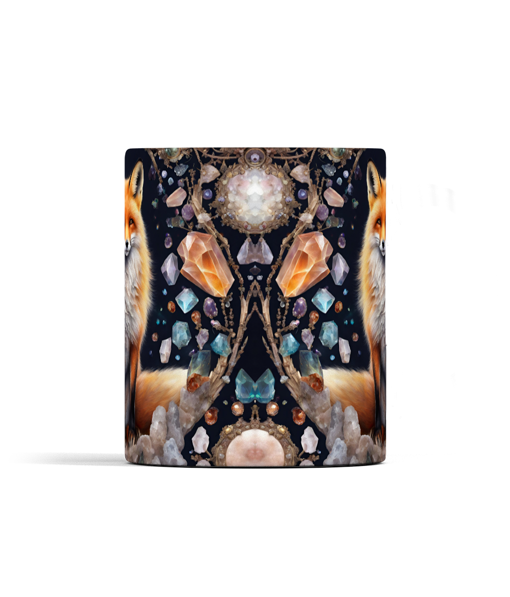 Red Fox and Gemstones Mug