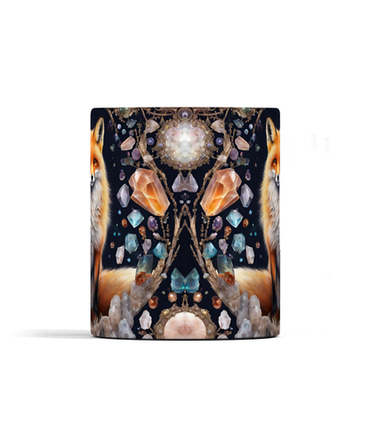 Red Fox and Gemstones Mug
