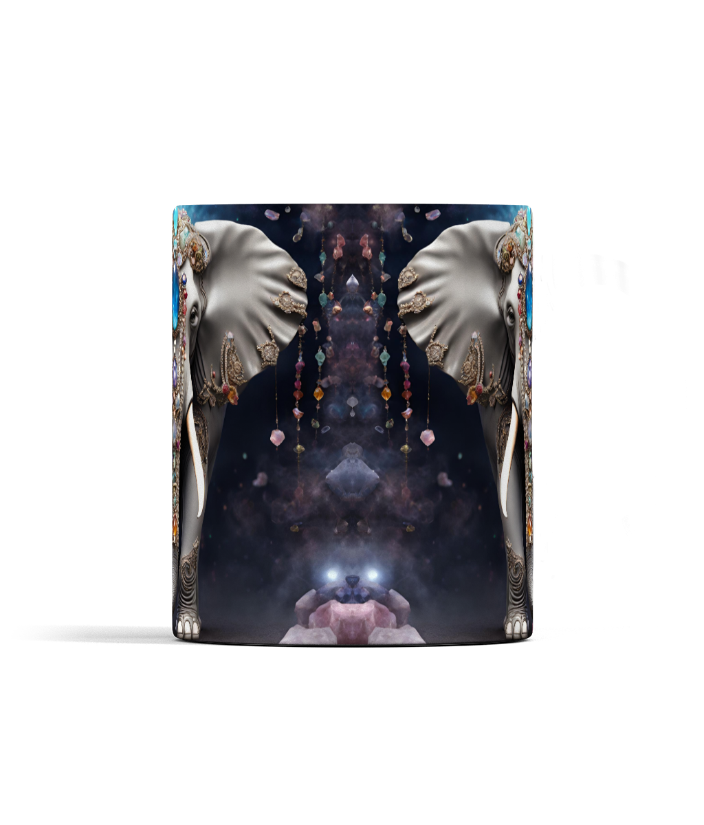 Elephant and Gemstones Mug