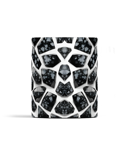 Snowflake Obsidian Mug