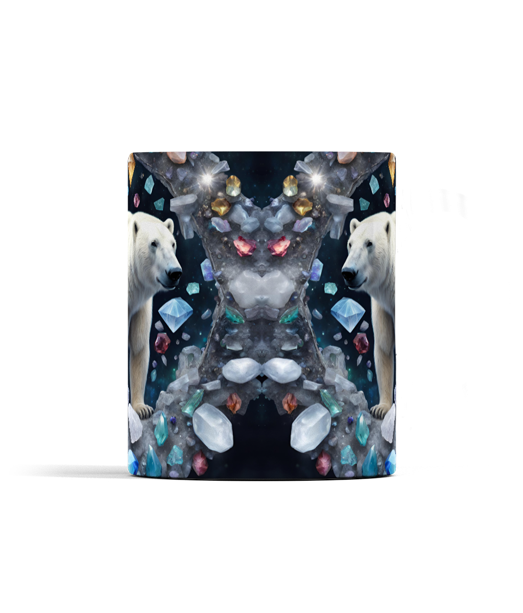 Polar Bear and Gemstones Mug