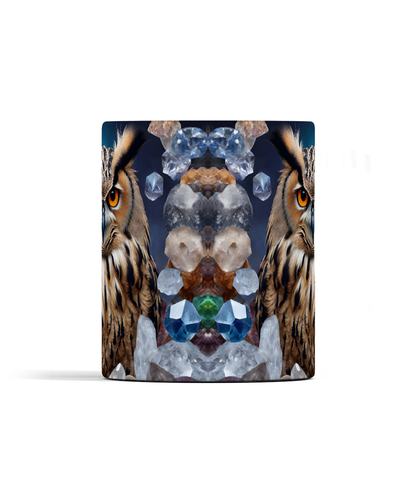 Owl and Gemstones Mug