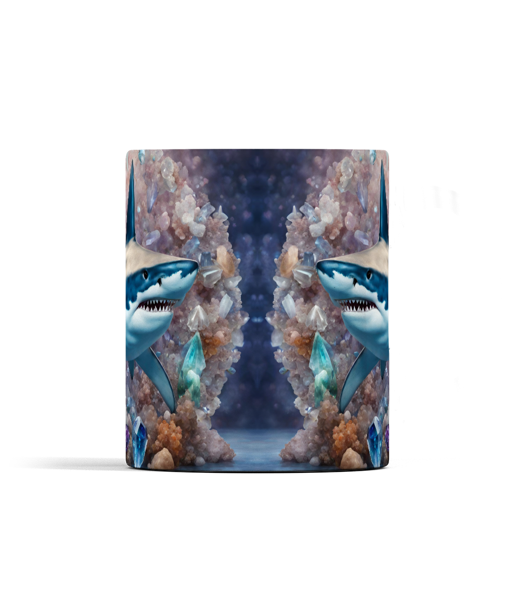 Shark and Gemstones Mug