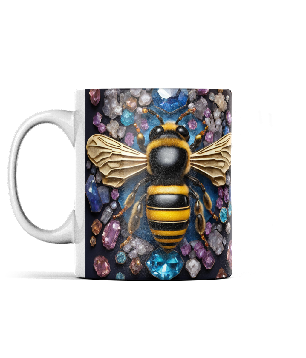Bee and Gemstones Mug
