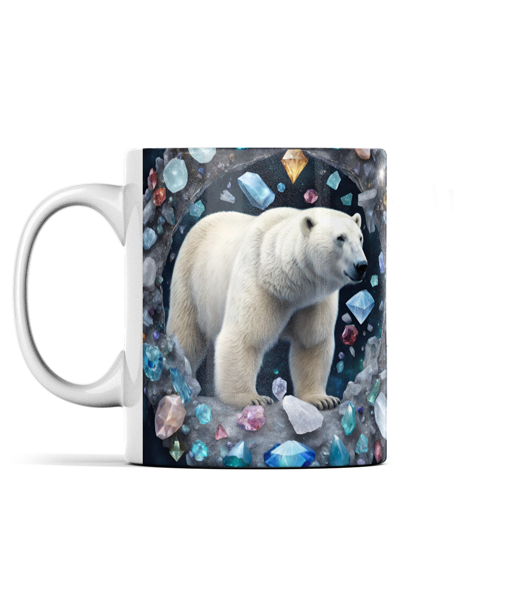 Polar Bear and Gemstones Mug