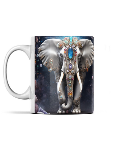 Elephant and Gemstones Mug