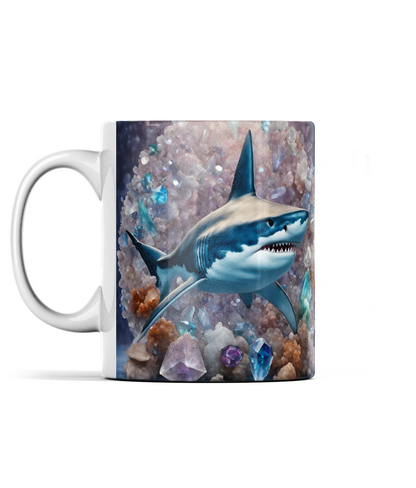 Shark and Gemstones Mug