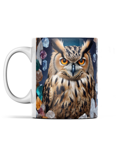 Owl and Gemstones Mug
