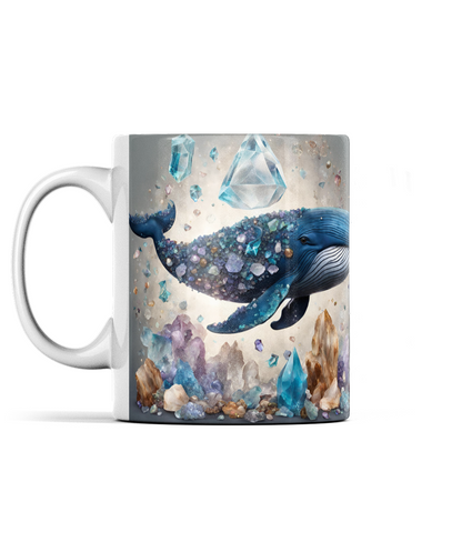 Blue Whale and Gemstones Mug