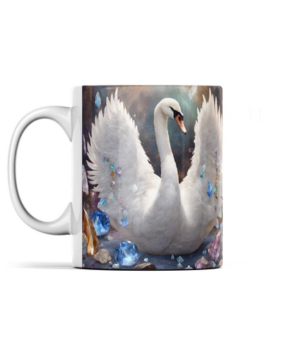 Swan and Gemstones Mug