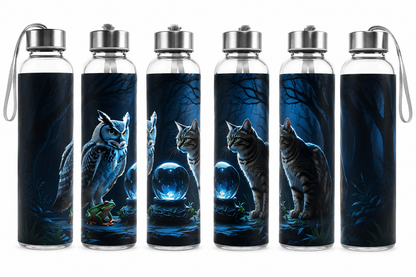 Mystic Familiars Glass Water Bottle