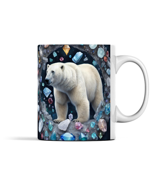 Polar Bear and Gemstones Mug