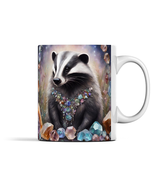 Racoon and Gemstones Mug