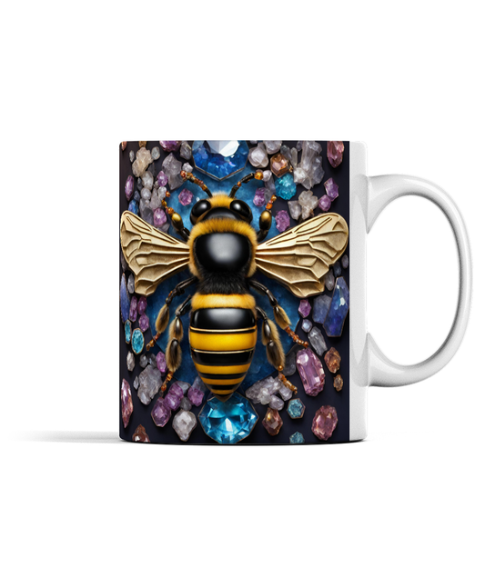 Bee and Gemstones Mug