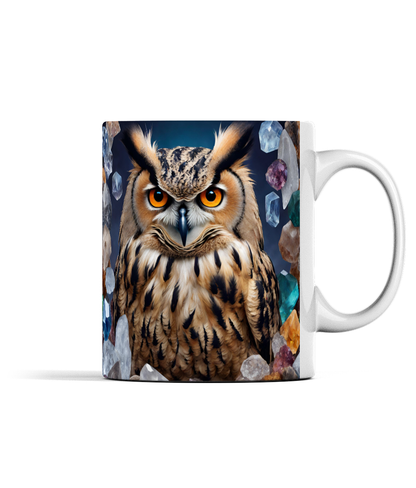 Owl and Gemstones Mug