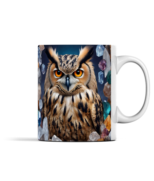 Owl and Gemstones Mug