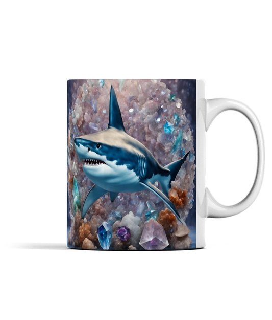 Shark and Gemstones Mug
