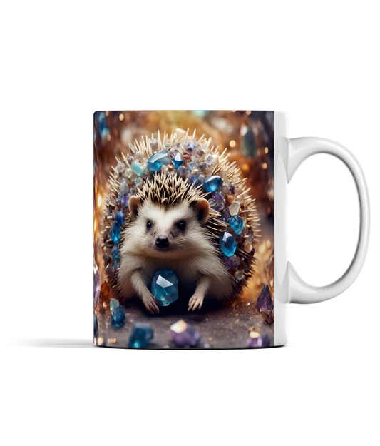 Hedgehog and Gemstones Mug