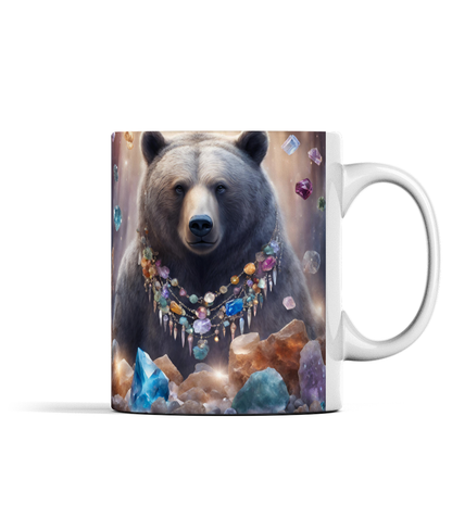 Grizzly Bear and Gemstones Mug