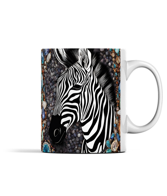 Zebra and Gemstones Mug
