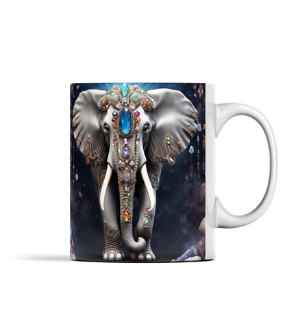 Elephant and Gemstones Mug