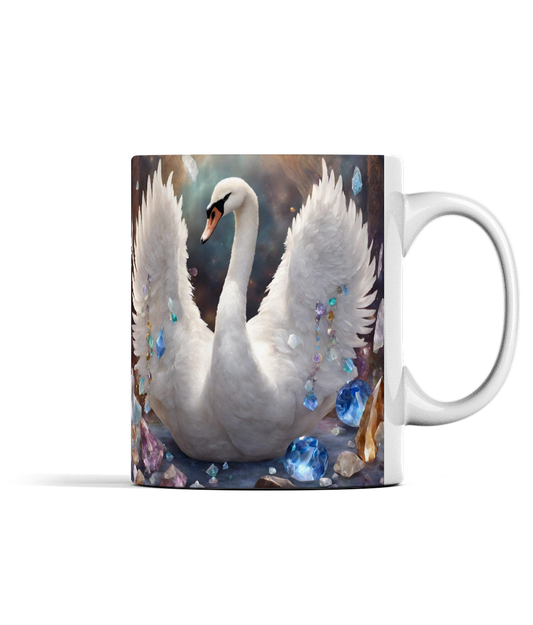 Swan and Gemstones Mug