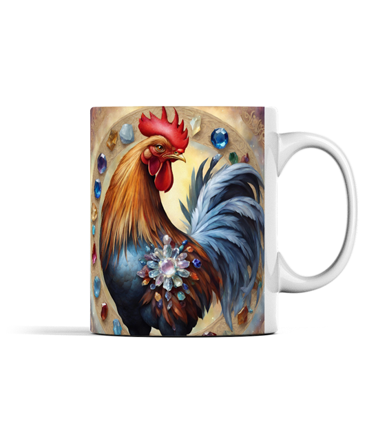 Year of the Rooster and Gemstones Mug