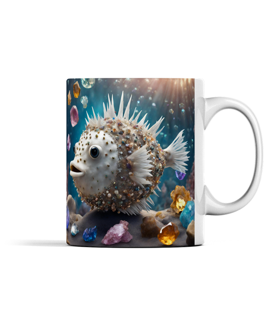 Puffer Fish and Gemstones Mug