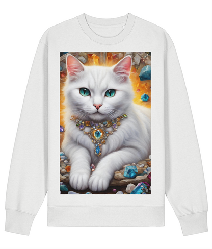 Crystal White Cat Sweatshirt