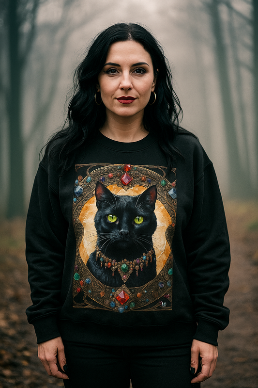 Crystal Black Cat Sweatshirt